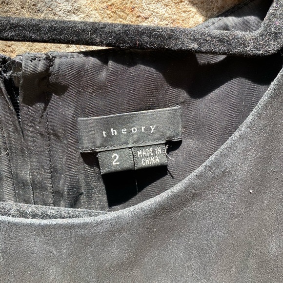 Theory SIZE 2 Dress: Leather/Wool - Picture 2 of 5